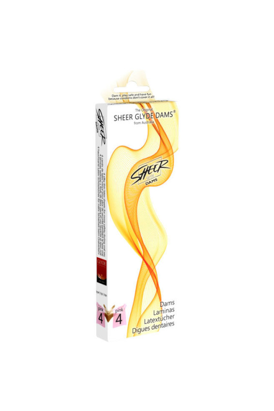 SHEER GLYDE - DAMS LAMINAS LATTICE SESSO ORALE FRAGOLA