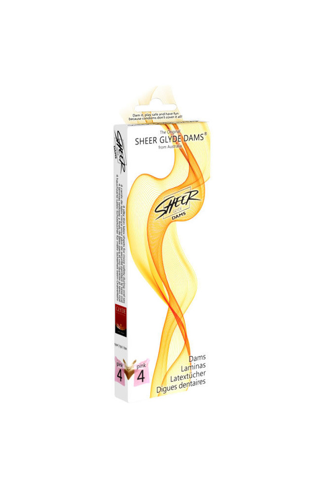 SHEER GLYDE - DAMS LAMINAS LATTICE SESSO ORALE FRAGOLA