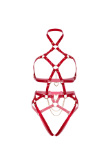 LEG AVENUE - PETTORINA HEART ROSSO L