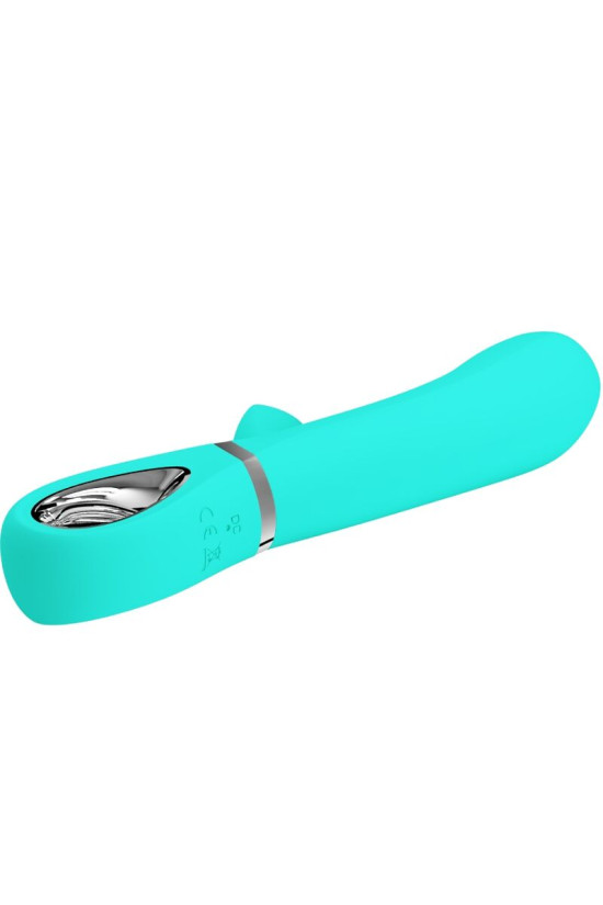 PRETTY LOVE - VIBRATORE MULTIFUNZIONE G-SPOT THOMAS VERDE ACQUA