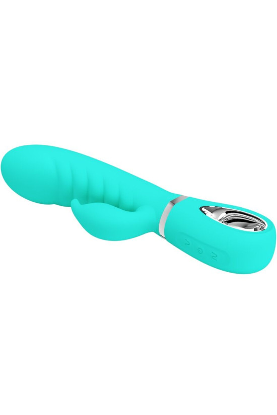 PRETTY LOVE - VIBRATORE MULTIFUNZIONE G-SPOT PRESCOTT VERDE ACQUA