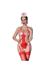 CHILIROSE - CR 4631 SET BODY INFERMIERA ROSSO S/M