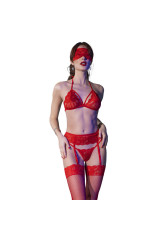 CHILIROSE - CR 4467 SET QUATTRO PEZZI ROSSO S/M