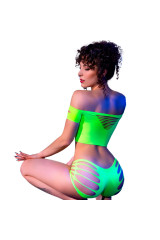 CHILIROSE - CR 4433 TOP E SHORTS VERDE S/M