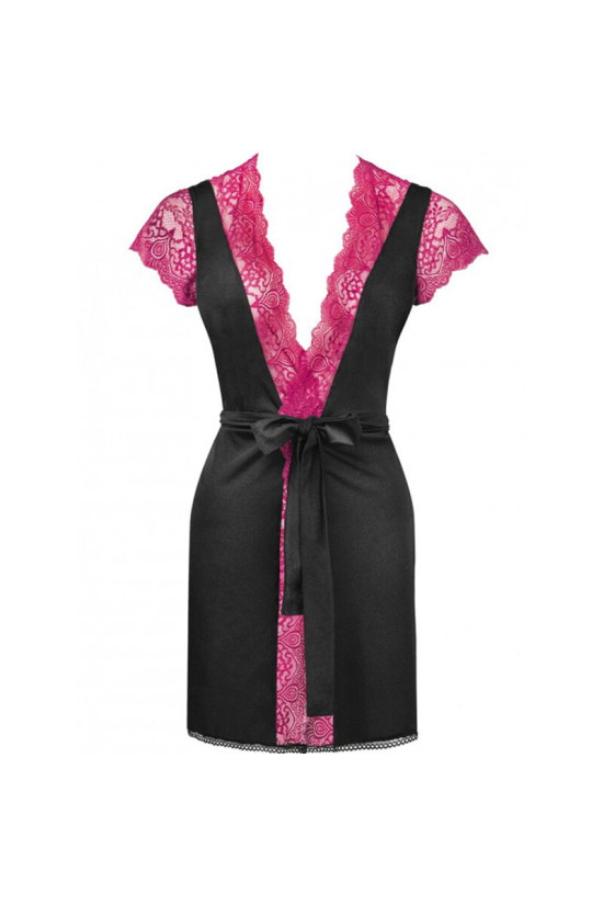 LIVCO CORSETTI FASHION - KUMIKO LC 90428 VESTAGLIA + PANTY NERO S/M