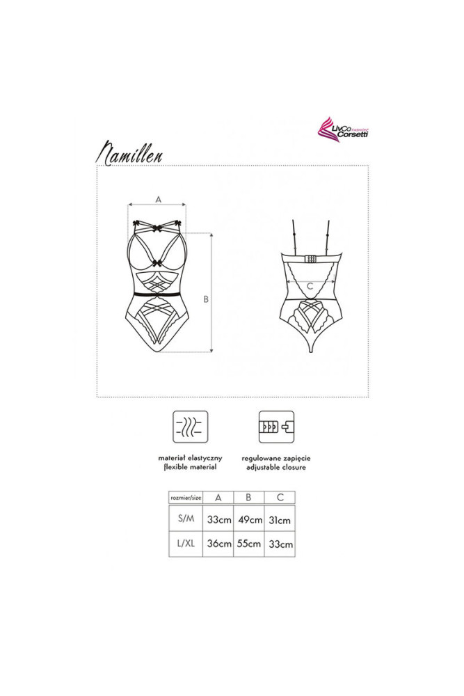 LIVCO CORSETTI FASHION - NAMILLEN LC 90528 CORPO NERO