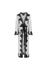 LIVCO CORSETTI FASHION - NOKINA LC XG055 VESTAGLIA + PANTY NERO TAGLIA UNICA