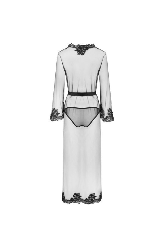 LIVCO CORSETTI FASHION - NOKINA LC XG055 VESTAGLIA + PANTY NERO TAGLIA UNICA