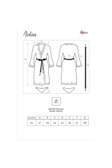 LIVCO CORSETTI FASHION - NOKINA LC XG055 VESTAGLIA + PANTY NERO TAGLIA UNICA