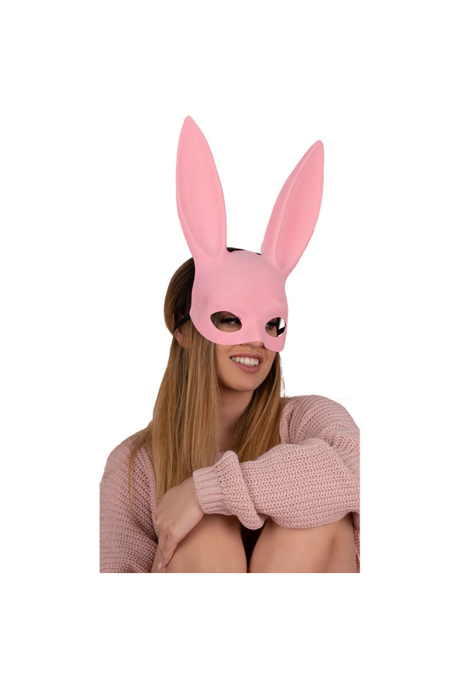 LIVCO CORSETTI FASHION - KOHU RABBIT ROSA MJ009 MASCHERINA TAGLIA UNICA