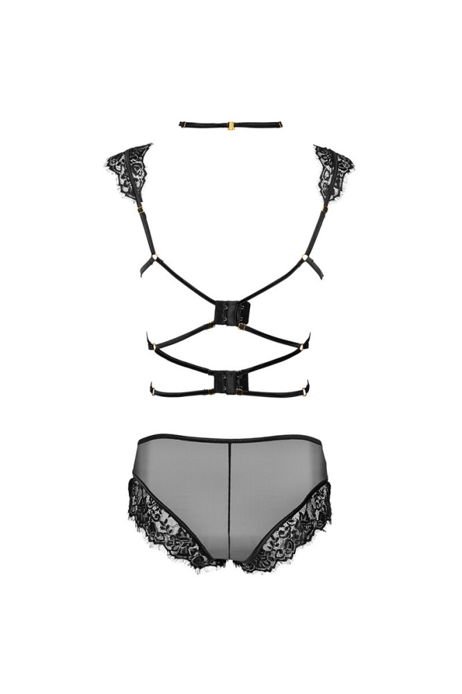 LIVCO CORSETTI FASHION - PALMENOM LC 90614 REGGISENO + SLIP NERO