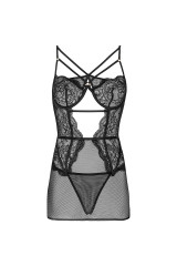 LIVCO CORSETTI FASHION - CAMICIA + SLIP BARIRIN LC 90633 NERO