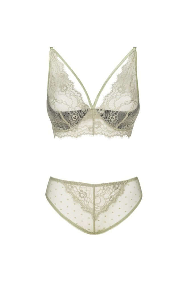 LIVCO CORSETTI FASHION - PINE LC 90667 REGGISENO + SLIP KHAKI