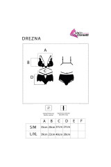 LIVCO CORSETTI FASHION - DREZNA LC 90733 REGGISENO + SLIP NERO