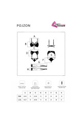 LIVCO CORSETTI FASHION - POJZON LC 90670 REGGISENO + REGGISENO + CALZE + SLIP NERO