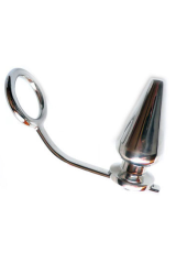 METAL HARD - ANELLO IN ACCIAIO DURO CON TAPPO ANALE 45 X 50 MM