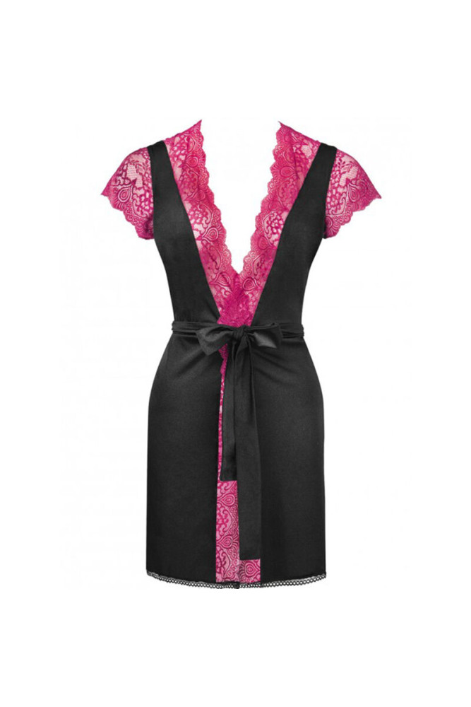 LIVCO CORSETTI FASHION - KUMIKO LC 90428 VESTAGLIA + PANTY NERO L/XL