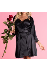 LIVCO CORSETTI FASHION - ARILADYEN LC 90568 VESTAGLIA + PANTY NERO L/XL