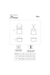 LIVCO CORSETTI FASHION - MIRAAZE LC 90567 CAMICIA + PANTALONCINO NERO L/XL