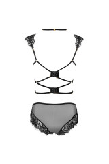 LIVCO CORSETTI FASHION - PALMENOM LC 90614 REGGISENO + SLIP NERO L/XL