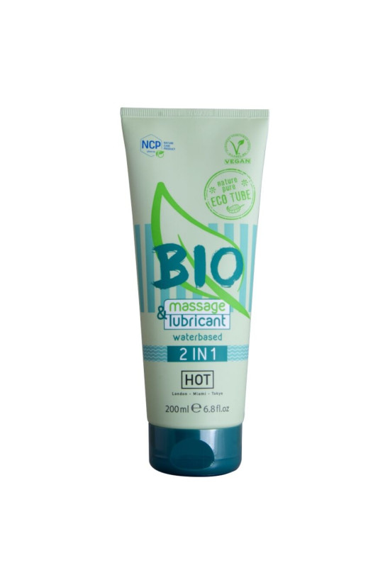 HOT - BIO MASSAGGIO E LUBRIFICANTE A BASE D'ACQUA 2 IN 1 200 ML