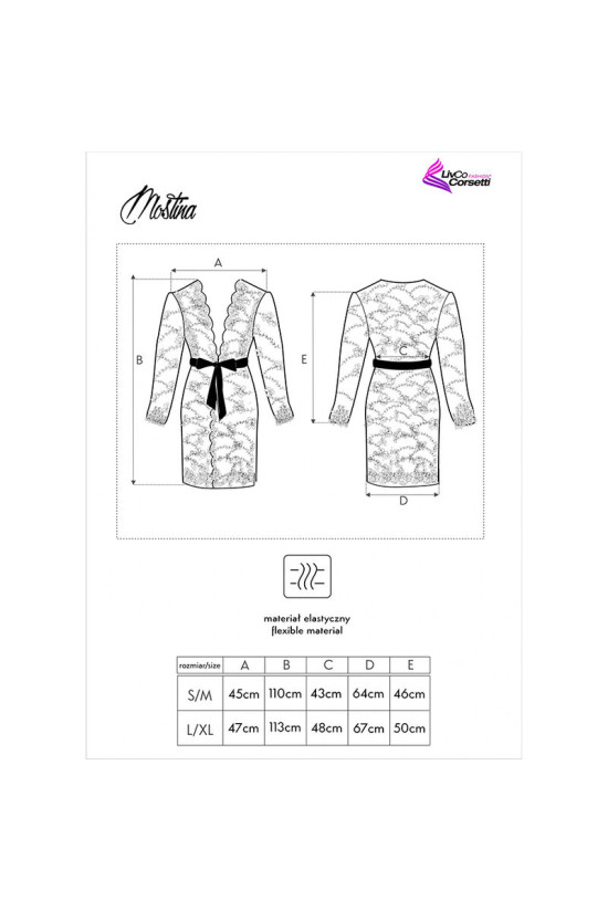 LIVCO CORSETTI FASHION - MOSTINA LC 90641 DRESSING G ABITO NERO L/XL