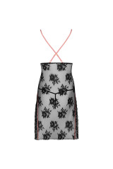 LIVCO CORSETTI FASHION - KARONIN LC 90628 CAMICIA + PANTY NERO L/XL