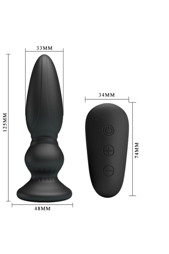 MR PLAY - POTENTE VIBRATORE TELECOMANDO PLUG ANALE NERO