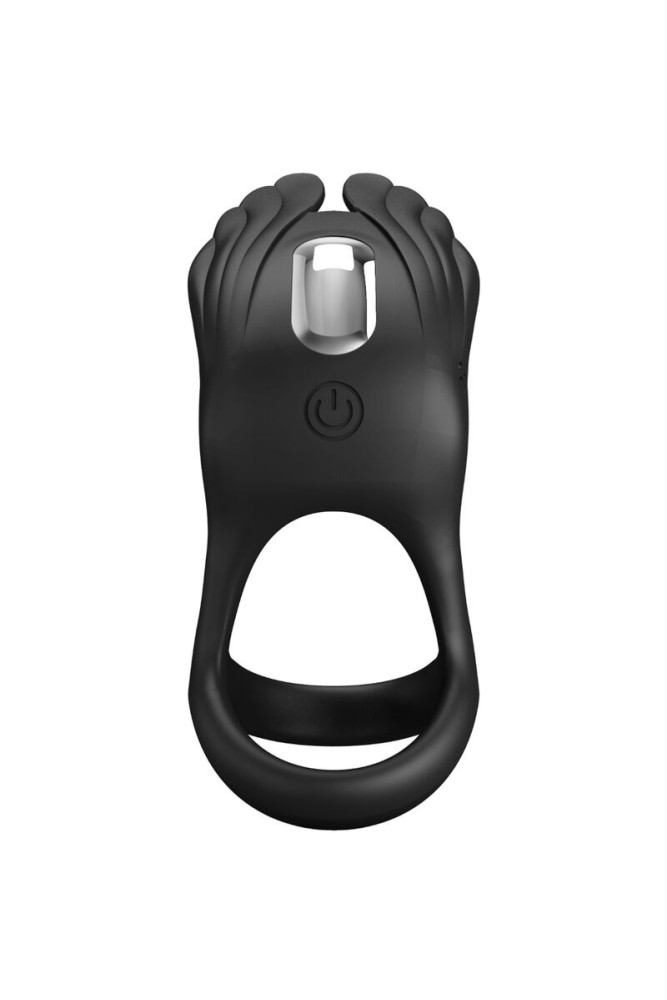 PRETTY LOVE - SILAS ANELLO PER PENE VIBRANTE 7 VIBRAZIONI IN SILICONE NERO