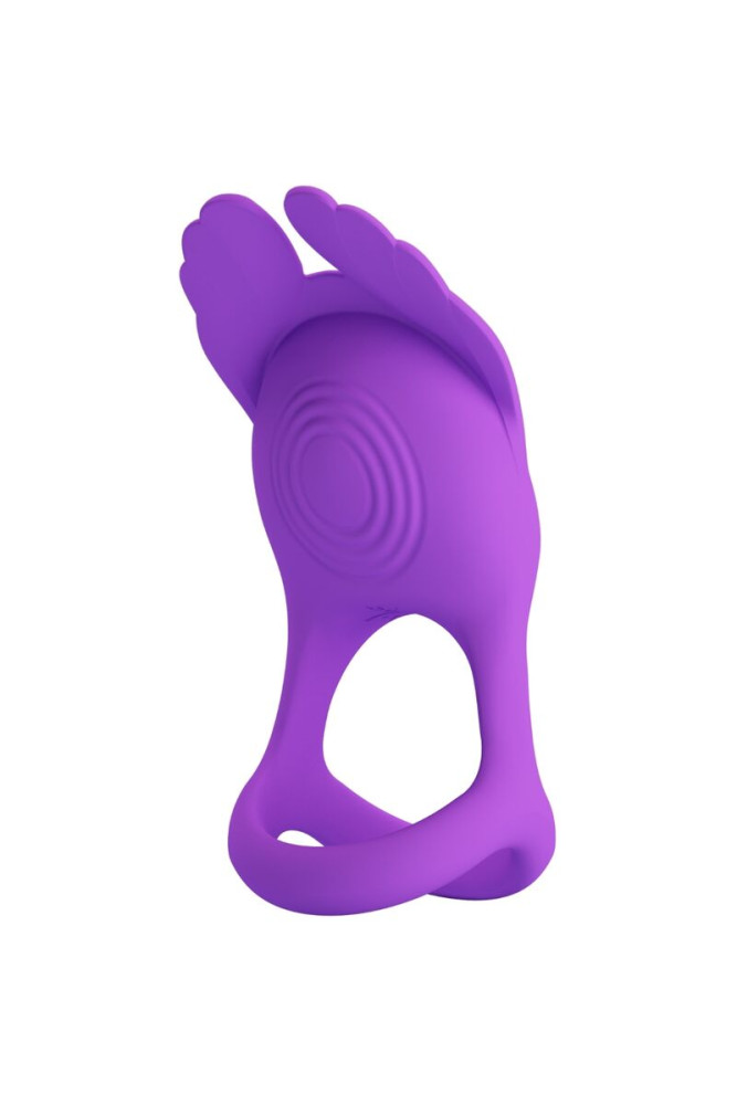 PRETTY LOVE - SILAS ANELLO PER PENE VIBRANTE 7 VIBRAZIONI IN SILICONE VIOLA