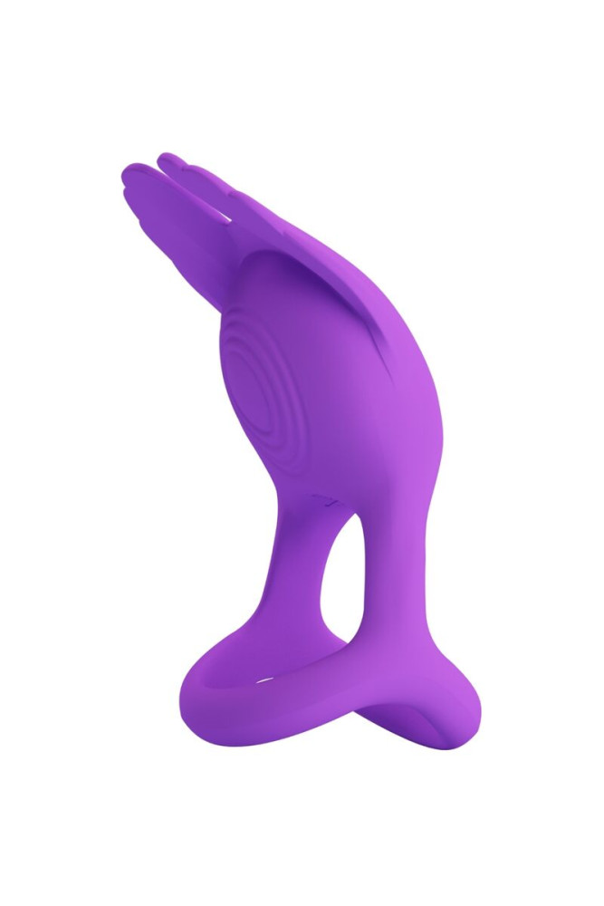 PRETTY LOVE - SILAS ANELLO PER PENE VIBRANTE 7 VIBRAZIONI IN SILICONE VIOLA