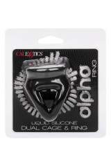 CALEXOTICS - ALPHA ANELLO DUAL CAGE NERO