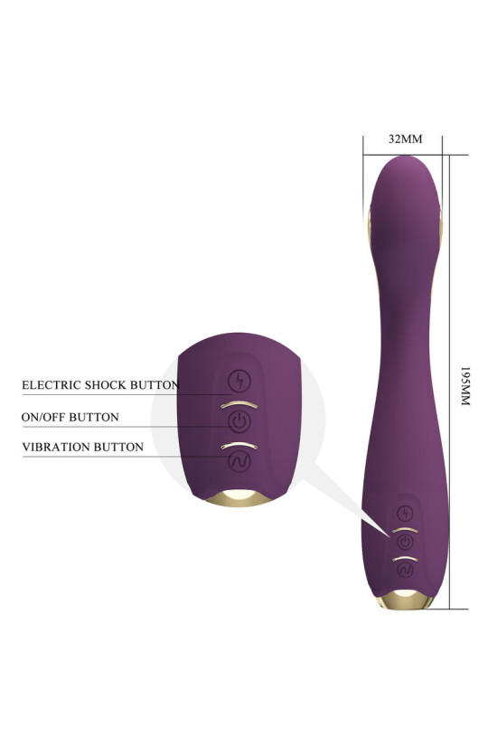 PRETTY LOVE - HECTOR VIBRATORE ELETTROSHOCK BY APP CONTROL VIOLA