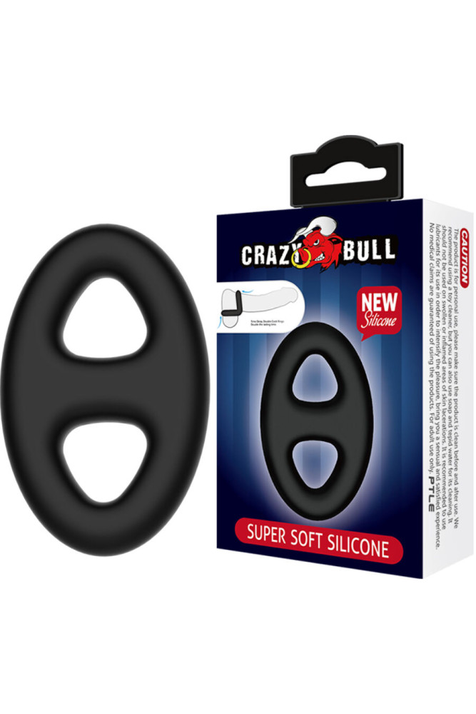 CRAZY BULL - ANELLO DOPPIO OVALE IN SILICONE