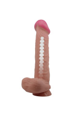 PRETTY LOVE - DILDO REALISTICO SLIDING SKIN SERIES CON VENTOSA SCORREVOLE DELLA PELLE MARRONE 26 CM