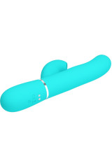 PRETTY LOVE - VIBRATORE MULTIFUNZIONE PERLITA 3 IN 1 G-SPOT VERDE ACQUA