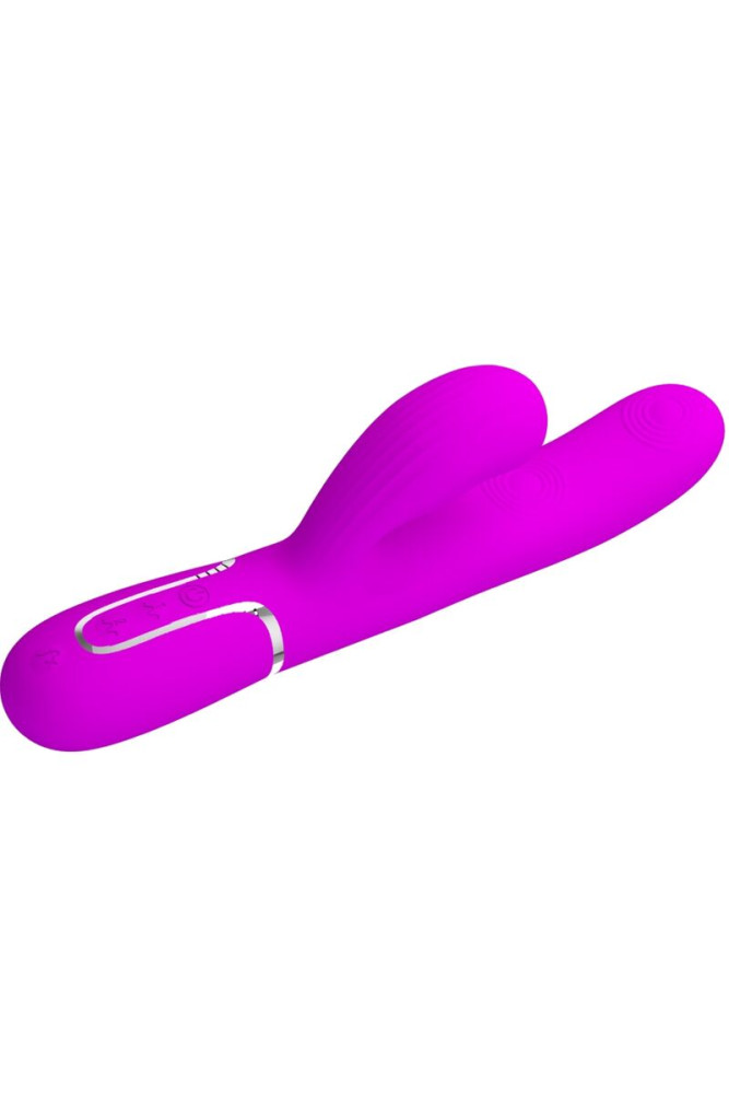 PRETTY LOVE - VIBRATORE MULTIFUNZIONE PERLITA 3 IN 1 G-SPOT VIOLA