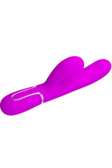 PRETTY LOVE - VIBRATORE MULTIFUNZIONE PERLITA 3 IN 1 G-SPOT VIOLA