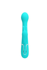 PRETTY LOVE - VIBRATORE DEJON RABBIT 3 IN 1 MULTIFUNZIONE VERDE ACQUA