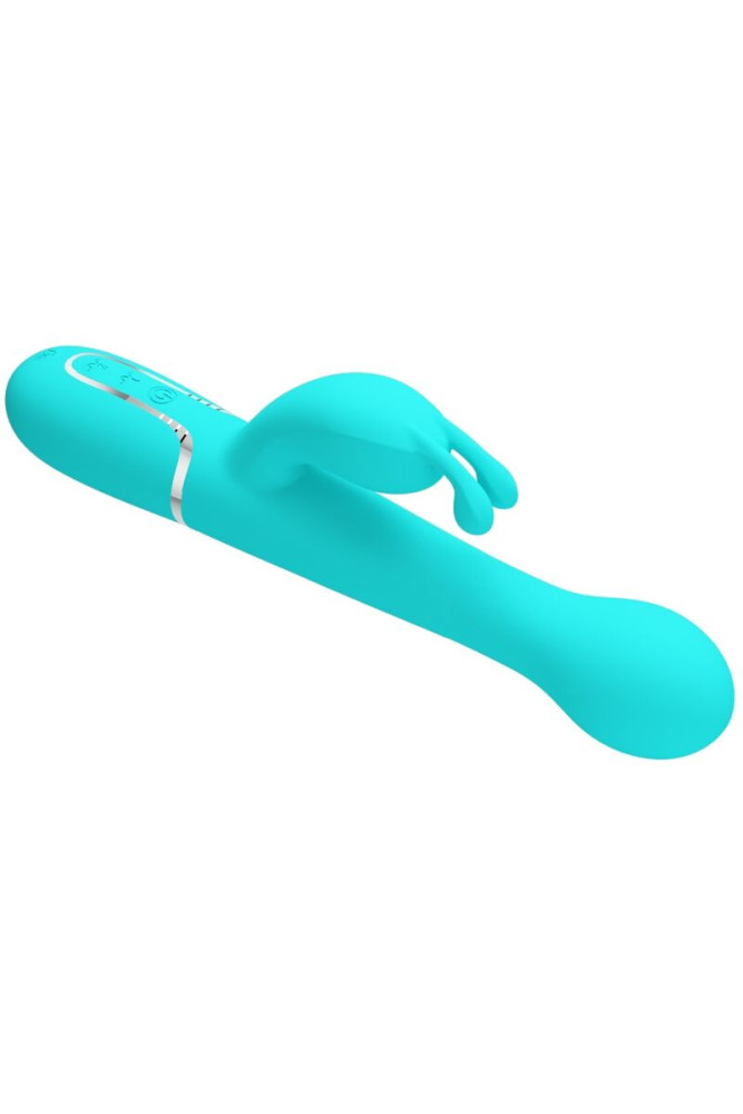 PRETTY LOVE - VIBRATORE DEJON RABBIT 3 IN 1 MULTIFUNZIONE VERDE ACQUA