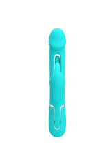 PRETTY LOVE - VIBRATORE DEJON RABBIT 3 IN 1 MULTIFUNZIONE VERDE ACQUA