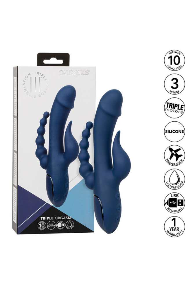 CALEXOTICS - VIBRATORE TRIPLO ORGASMO BLU