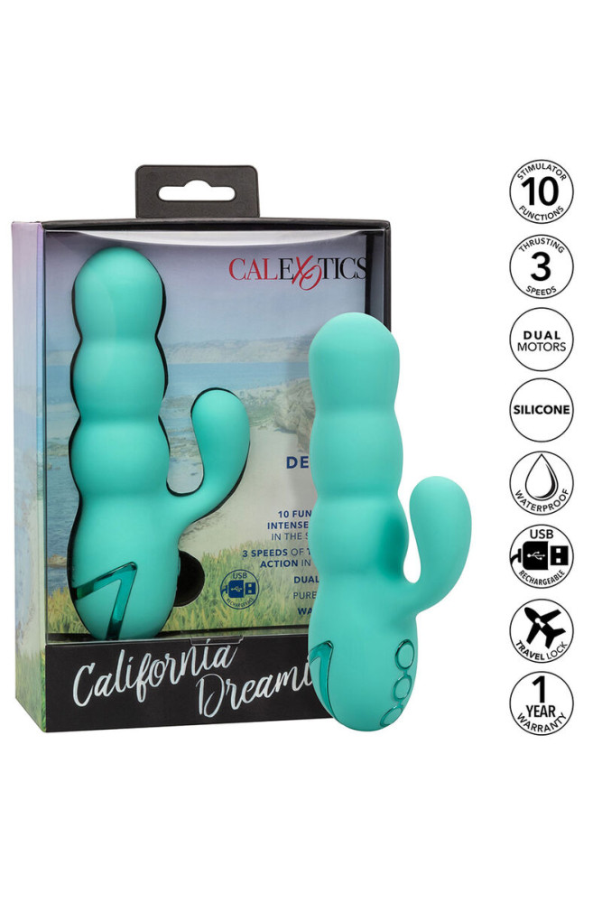 CALEXOTICS - VIBRATORE DEL MAR DIVA RABBIR AQUA GREEN DI CALIFORNIA DREAMING