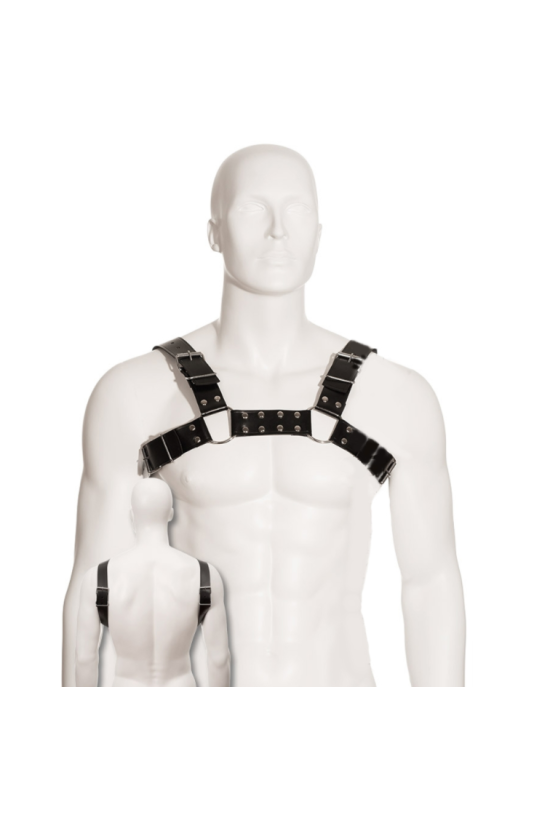 LEATHER BODY - IMBRACATURA PER BULL DOG NERA