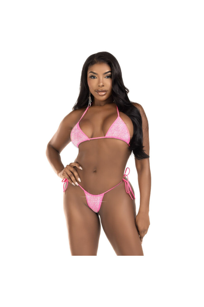LEG AVENUE - BIKINI DIAMANTI FUCSIA