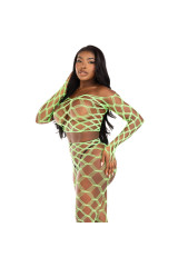 LEG AVENUE - TOP E LEGGINS HARDCORE VERDE