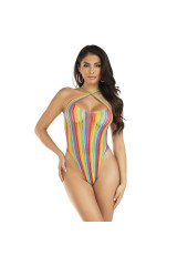 LEG AVENUE - BODY INCROCIATO MULTICOLORE