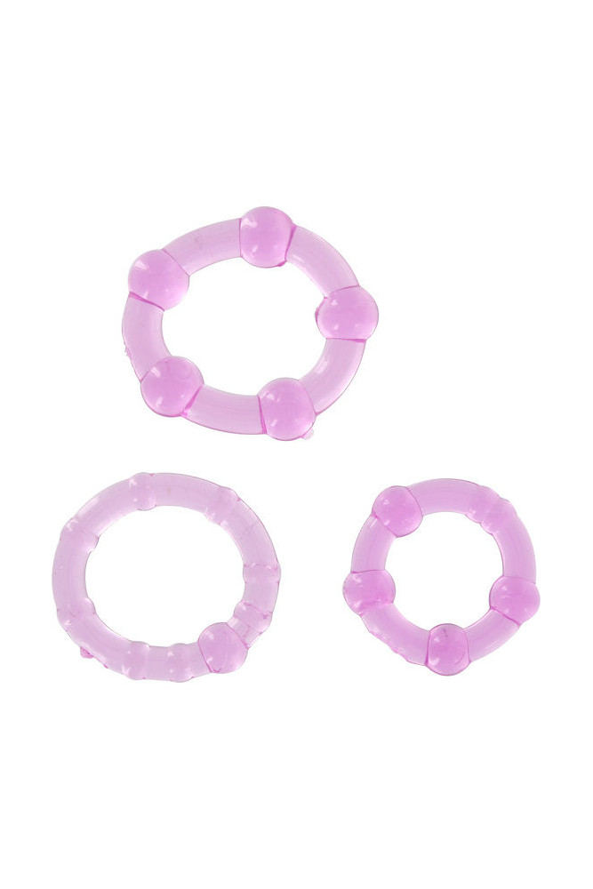 SEVEN CREATIONS - SET DI TRE ANELLI PER PENE LILLA