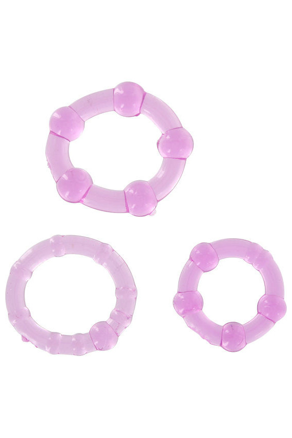 SEVEN CREATIONS - SET DI TRE ANELLI PER PENE LILLA