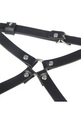 SUBBLIME - PETTORINA IN VITA E GAMBE IN PELLE NERA TAGLIA UNICA